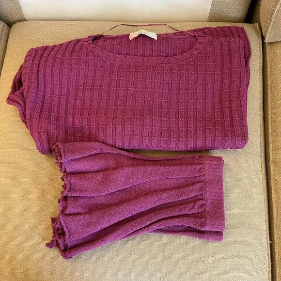 NEW Free People Kenzie Sweater Knit Set Small/Medium Cactus Rose Pink - Picture 4 of 6